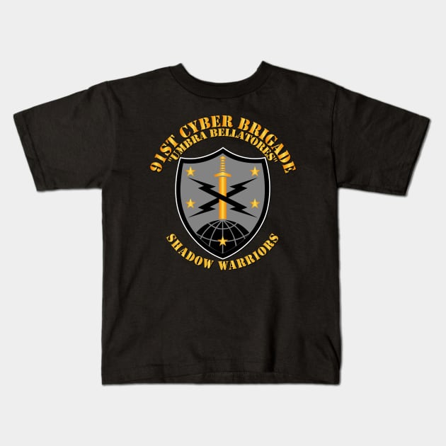 SSI - 91st Cyber Brigade - Shadow Warriors Kids T-Shirt by twix123844